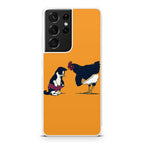 Cat Chicken Yellow Underwear Cute Galaxy S21 Ultra Case