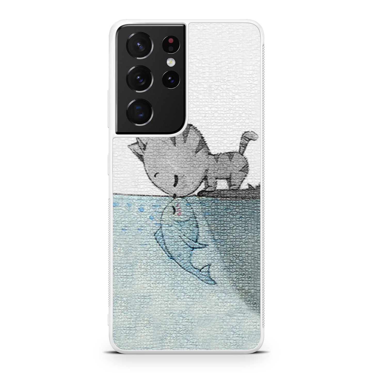 Cat Fish Kisses Galaxy S21 Ultra Case