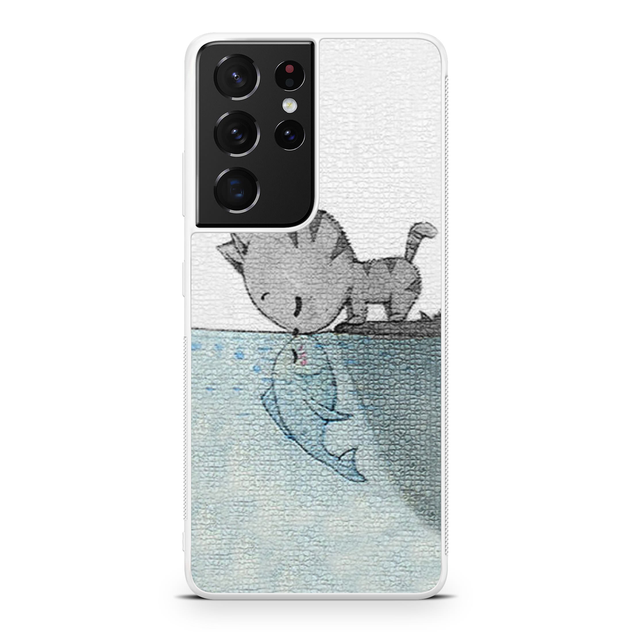 Cat Fish Kisses Galaxy S21 Ultra Case