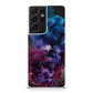 Colorful Dust Art on Black Galaxy S21 Ultra Case