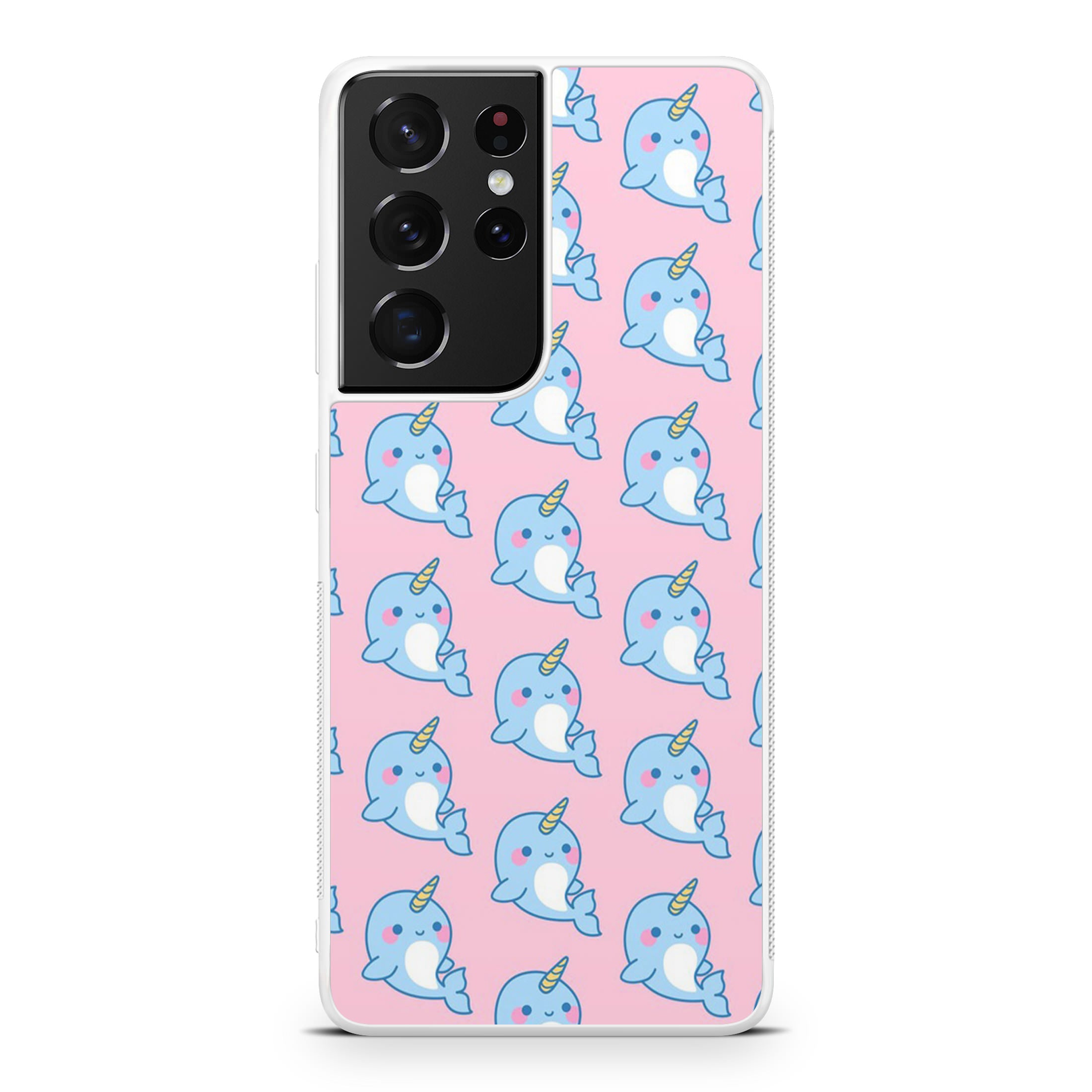 Horned Whales Pattern Galaxy S21 Ultra Case