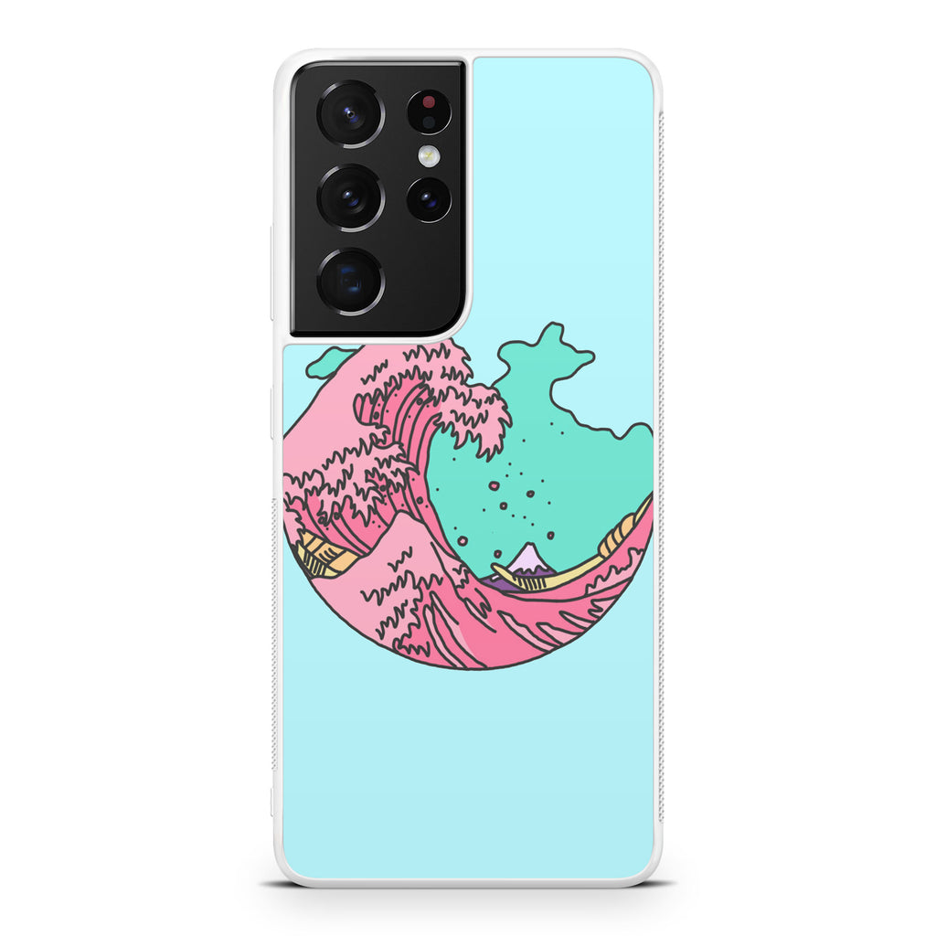 Japanese Pastel Wave Galaxy S21 Ultra Case