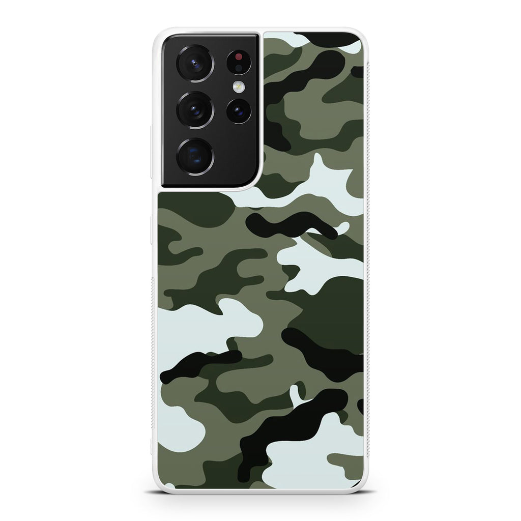 Military Green Camo Galaxy S21 Ultra Case
