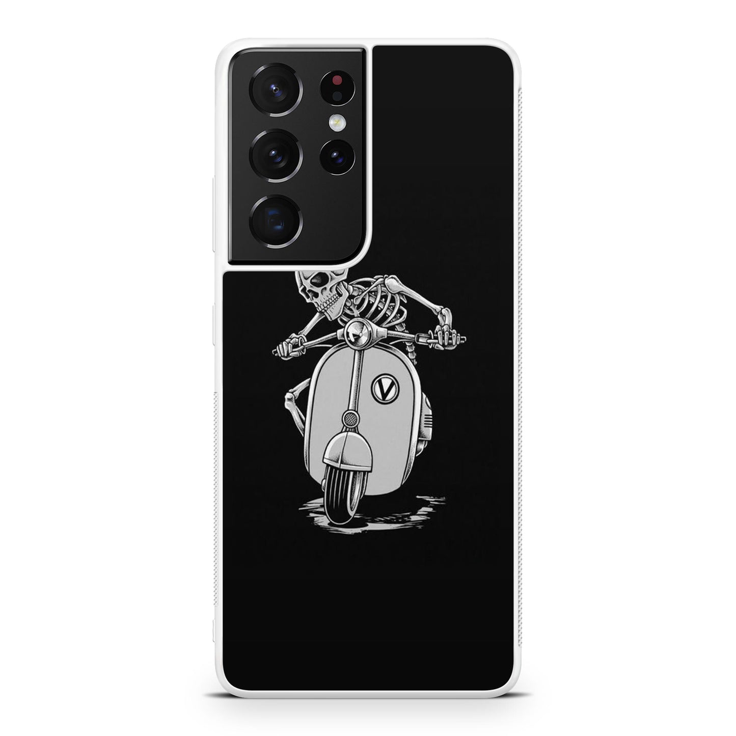 Skeleton Rides Scooter Galaxy S21 Ultra Case