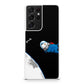 Space Dog Chasing A Bone Galaxy S21 Ultra Case