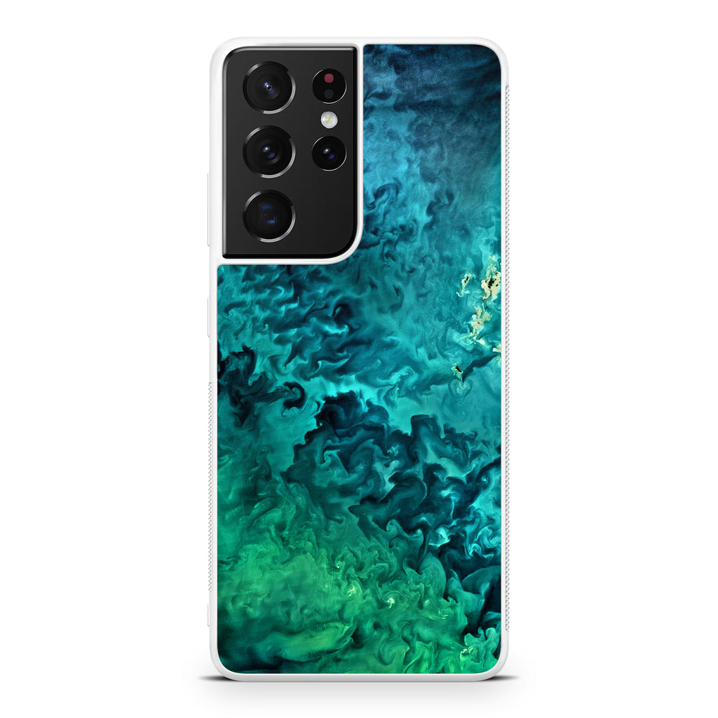 Swirls In The Yellow Sea Galaxy S21 Ultra Case