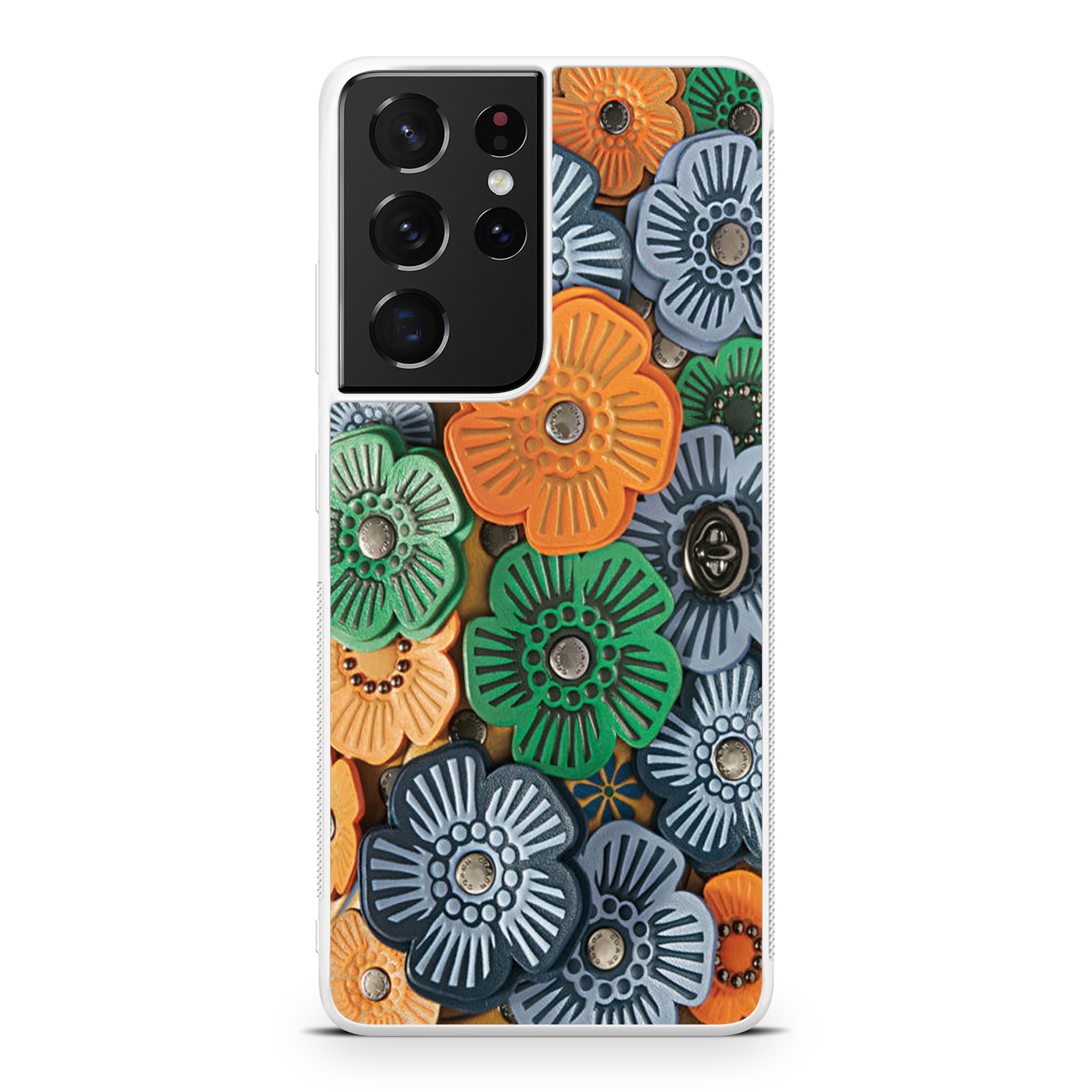 Tea Rose Applique Galaxy S21 Ultra Case