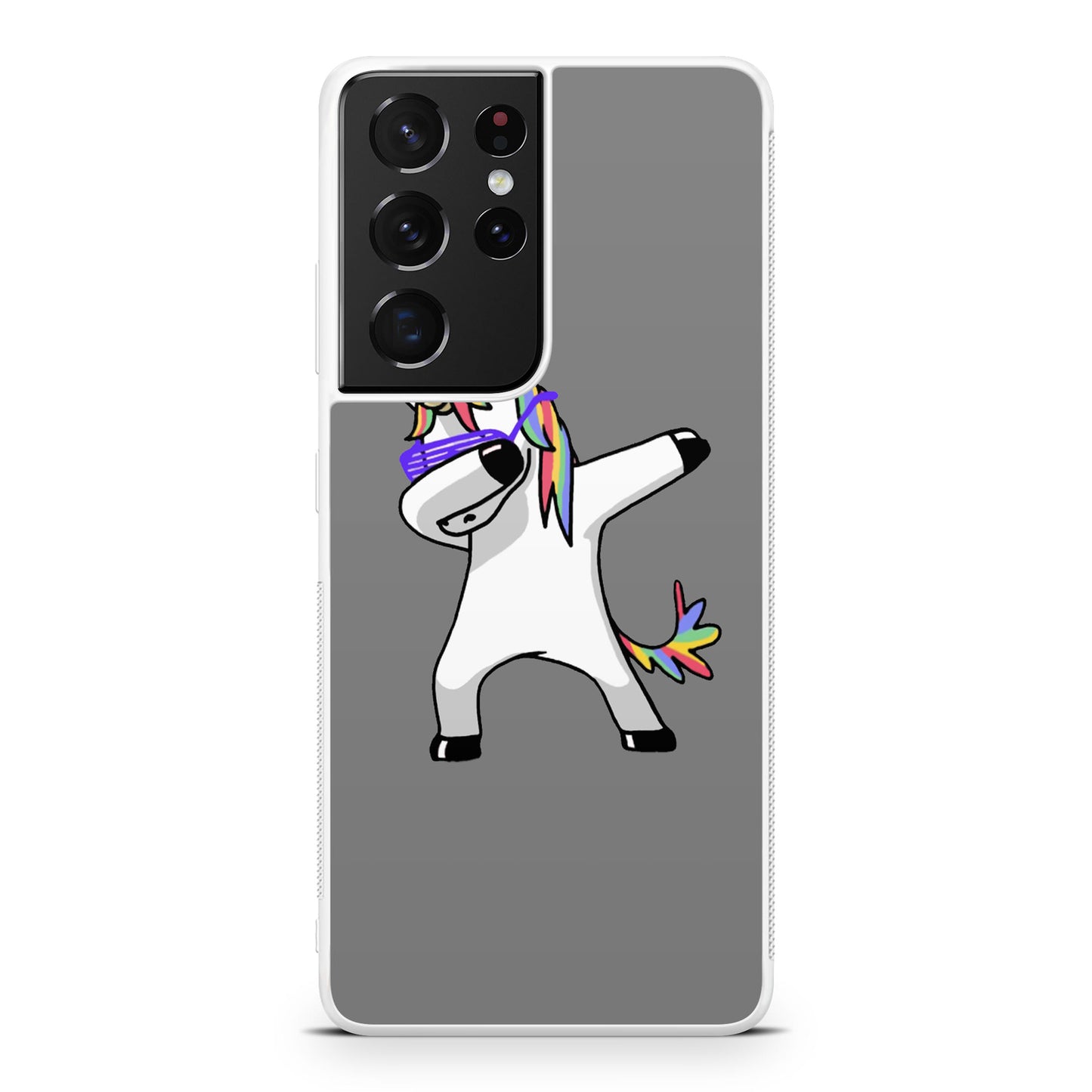 Unicorn Dabbing Grey Galaxy S21 Ultra Case