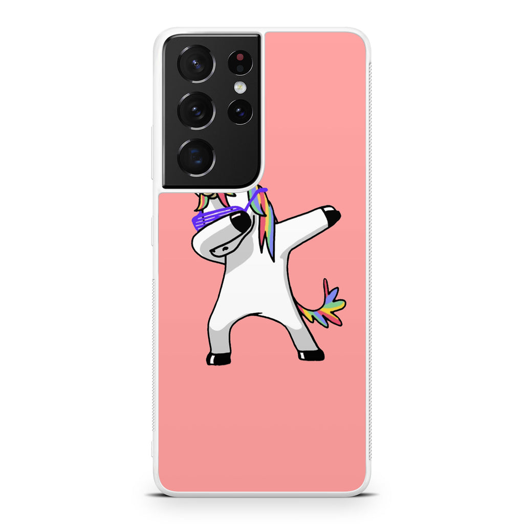 Unicorn Dabbing Pink Galaxy S21 Ultra Case