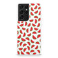 Watermelon Fruit Pattern White Galaxy S21 Ultra Case