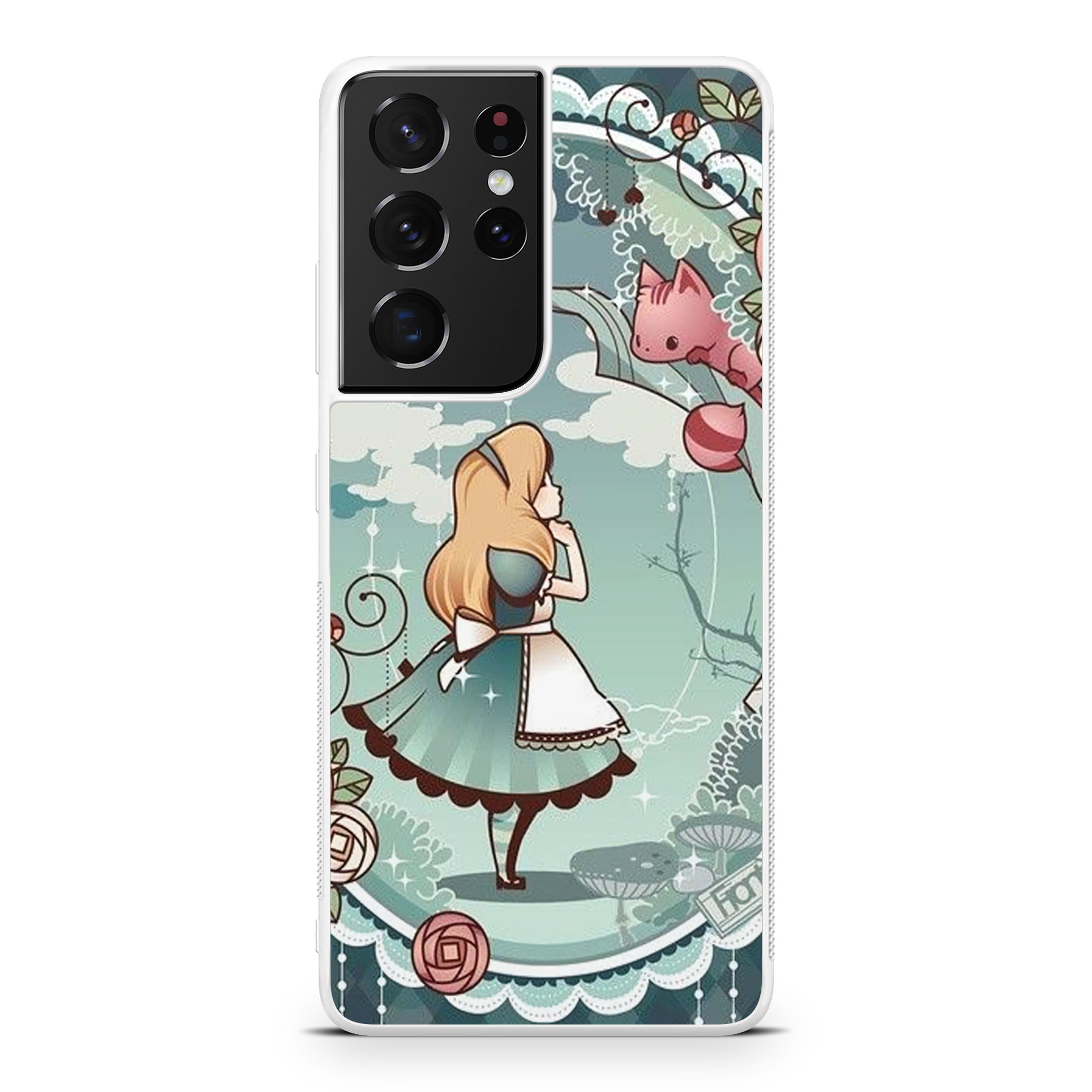 Alice And Cheshire Cat Poster Galaxy S21 Ultra Case