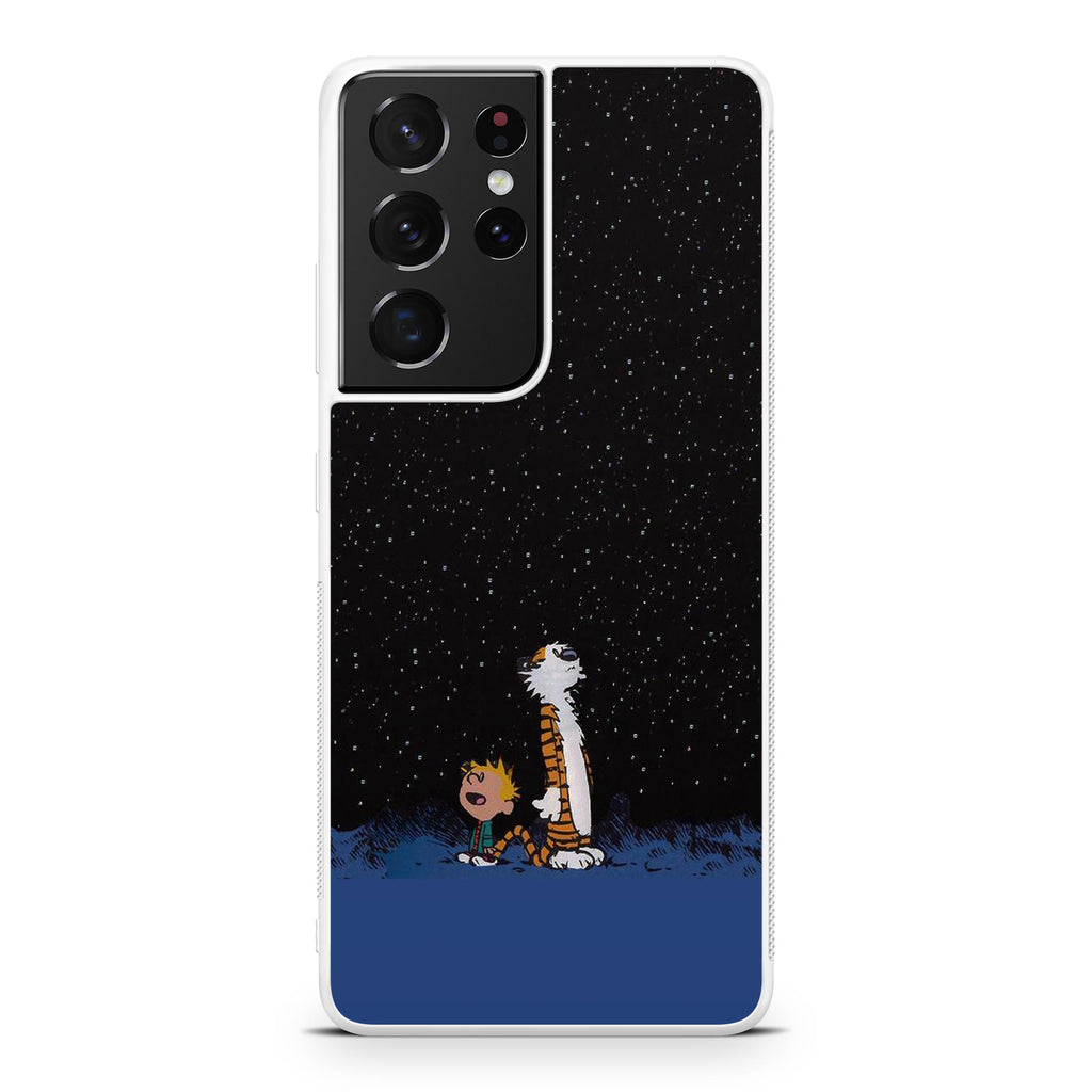 Calvin and Hobbes Space Galaxy S21 Ultra Case