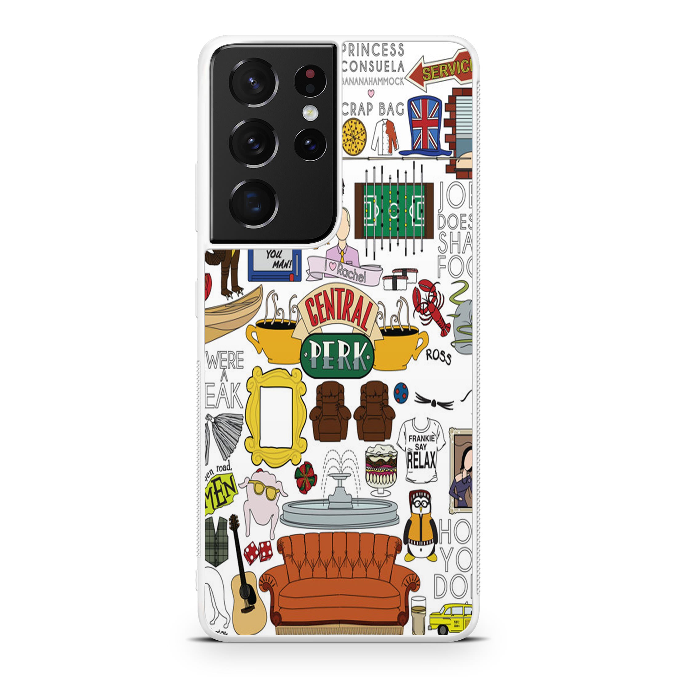 Friends TV Show Central Perk Sticker Galaxy S21 Ultra Case