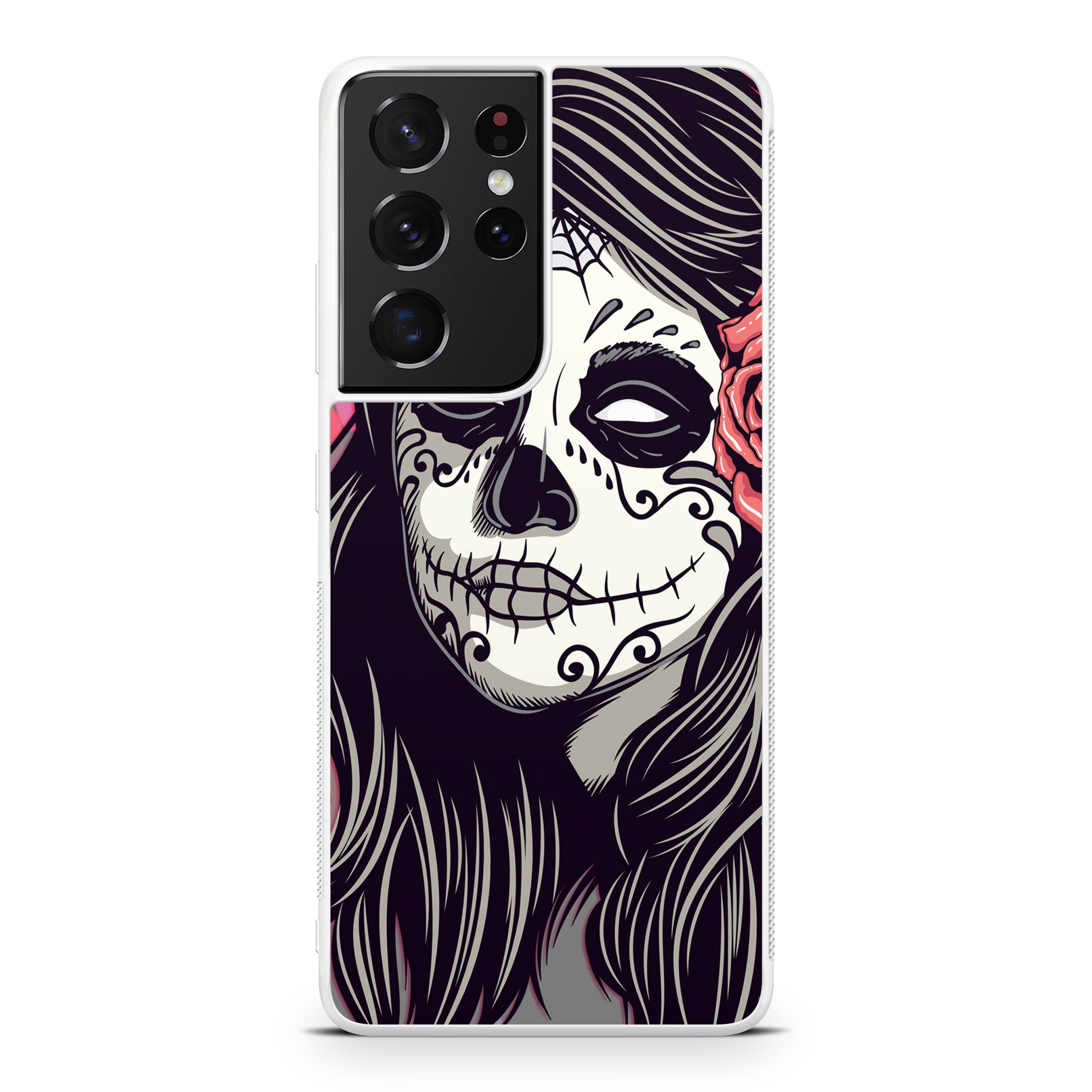 Girl Skull Flower Galaxy S21 Ultra Case