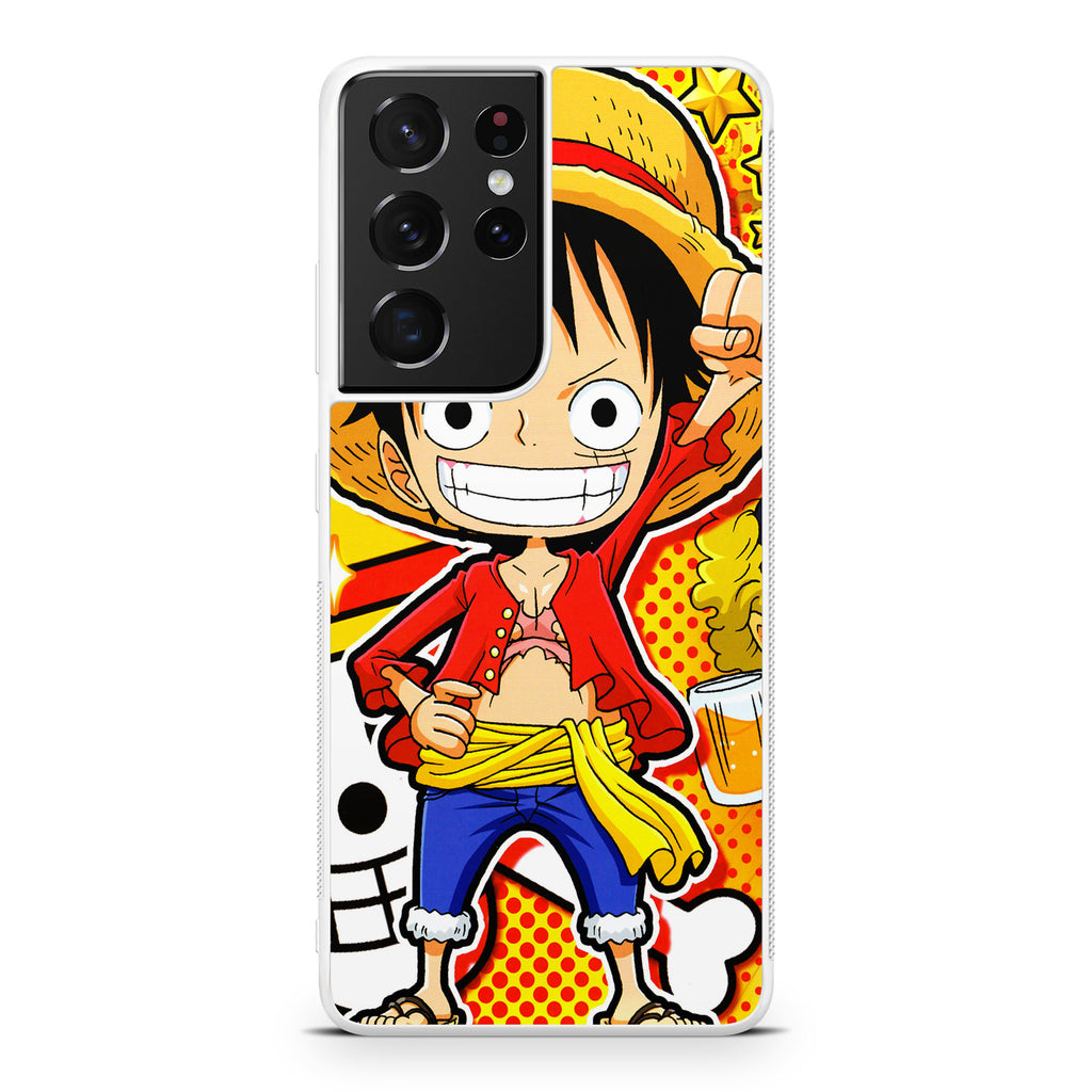 One Piece Cute Luffy Galaxy S21 Ultra Case