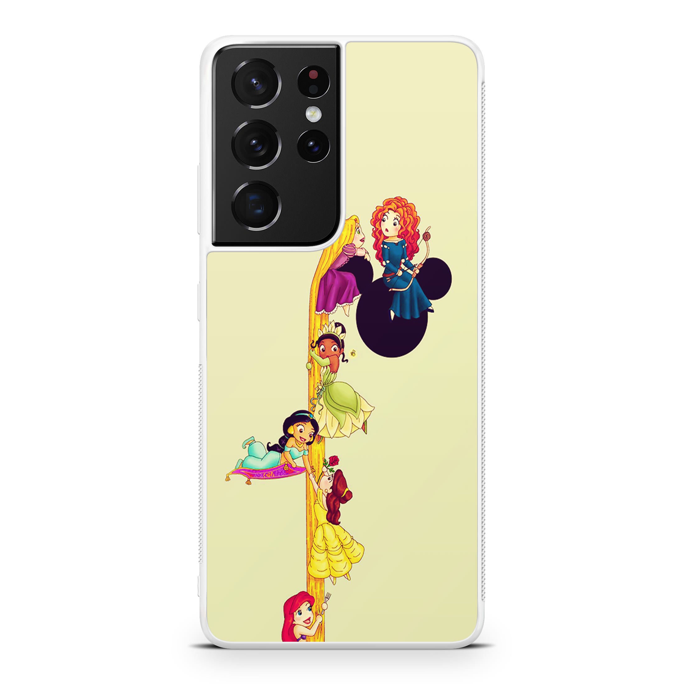 Princesses Climbing Rapunzel's Hair Galaxy S21 Ultra Case