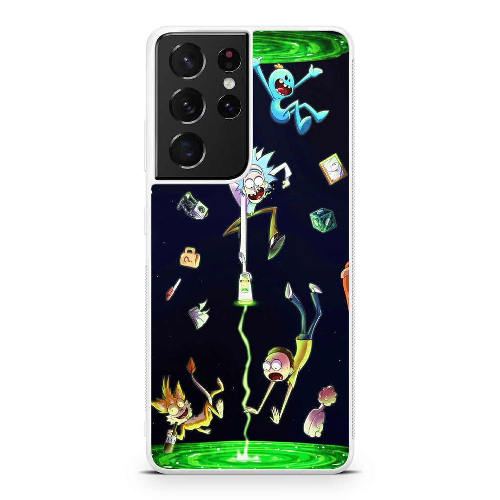 Rick And Morty Portal Fall Galaxy S21 Ultra Case