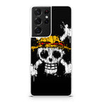 Straw Hat Pirate Logo Paint Galaxy S21 Ultra Case