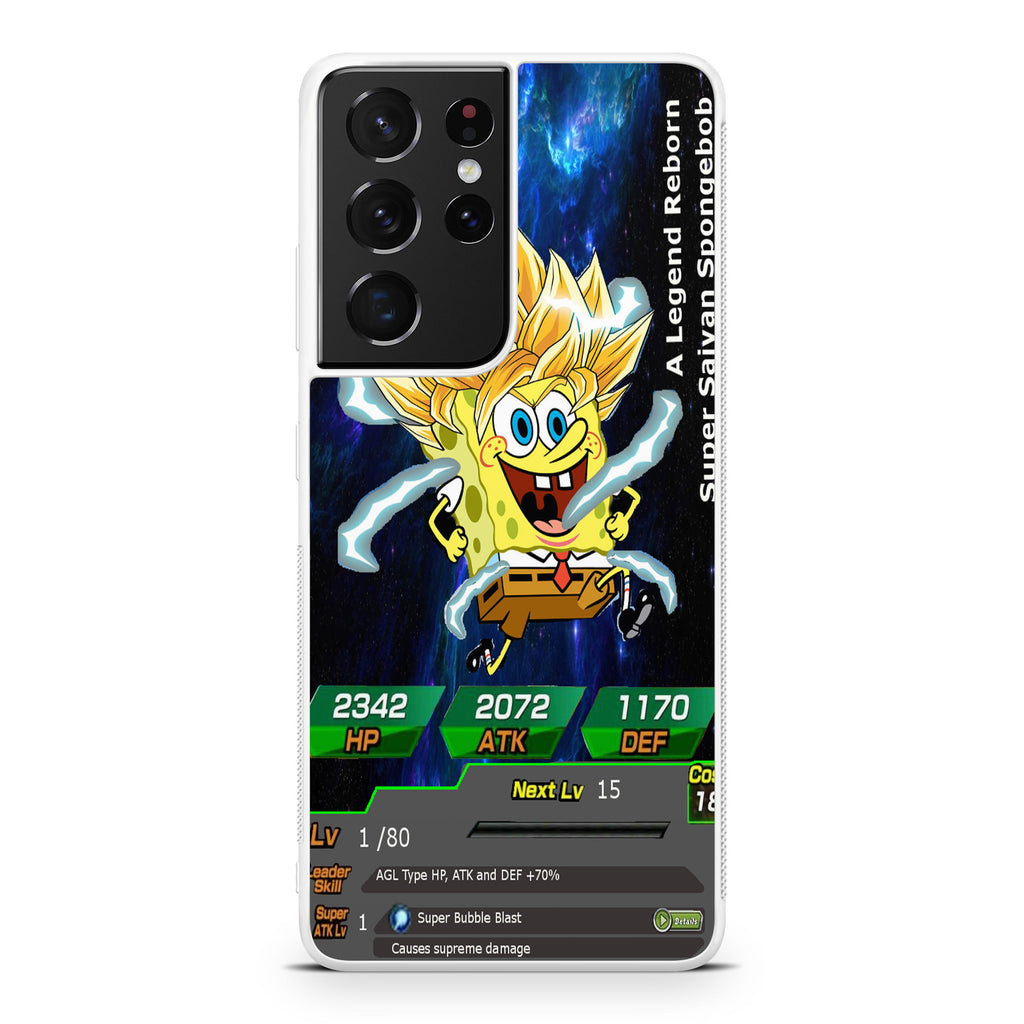 Super Saiyan Spongebob Card Galaxy S21 Ultra Case