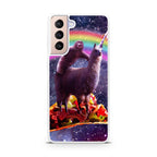 LLama And Sloth On Space Galaxy S21 / S21 Plus / S21 FE 5G Case