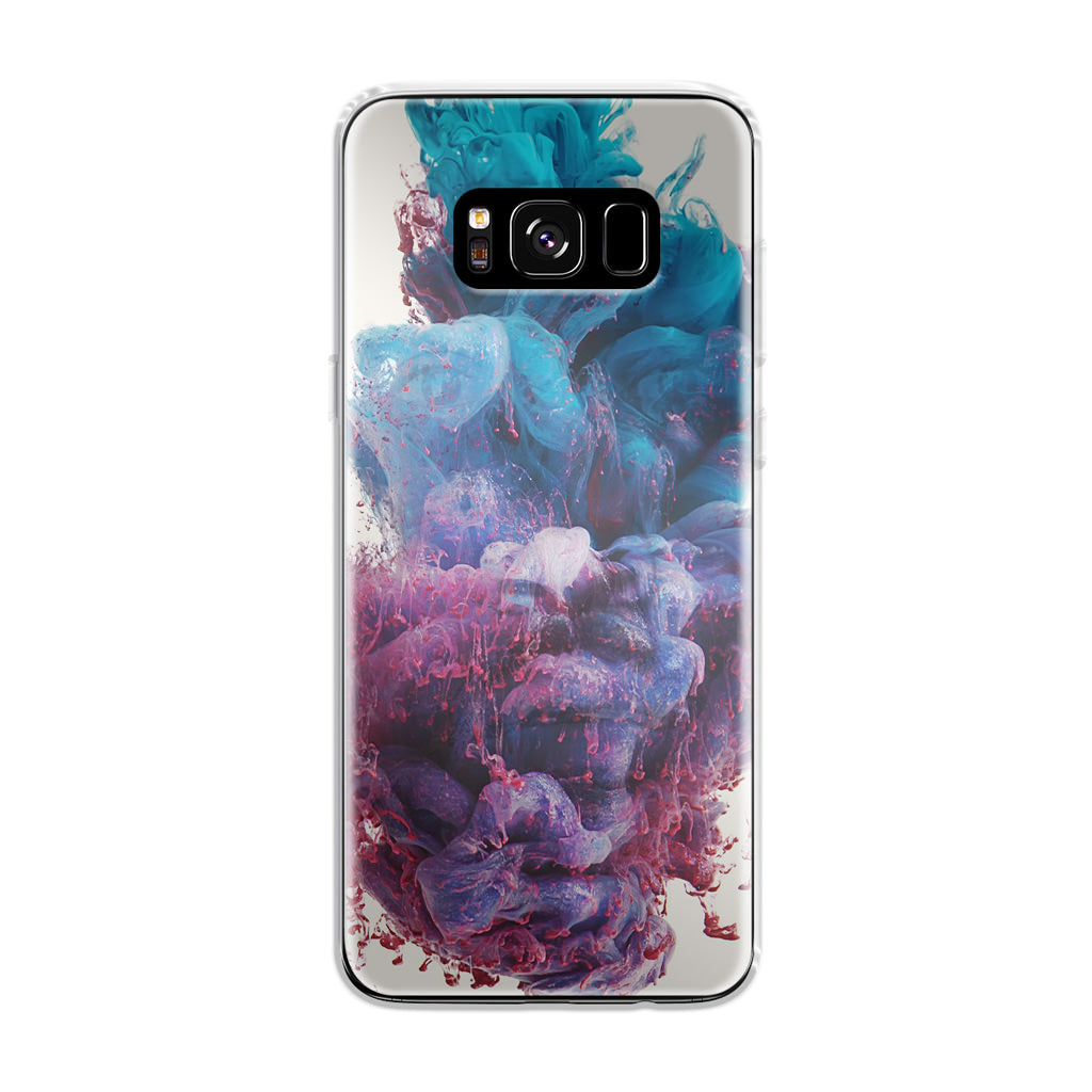 Colorful Dust Art on White Galaxy S8 Case