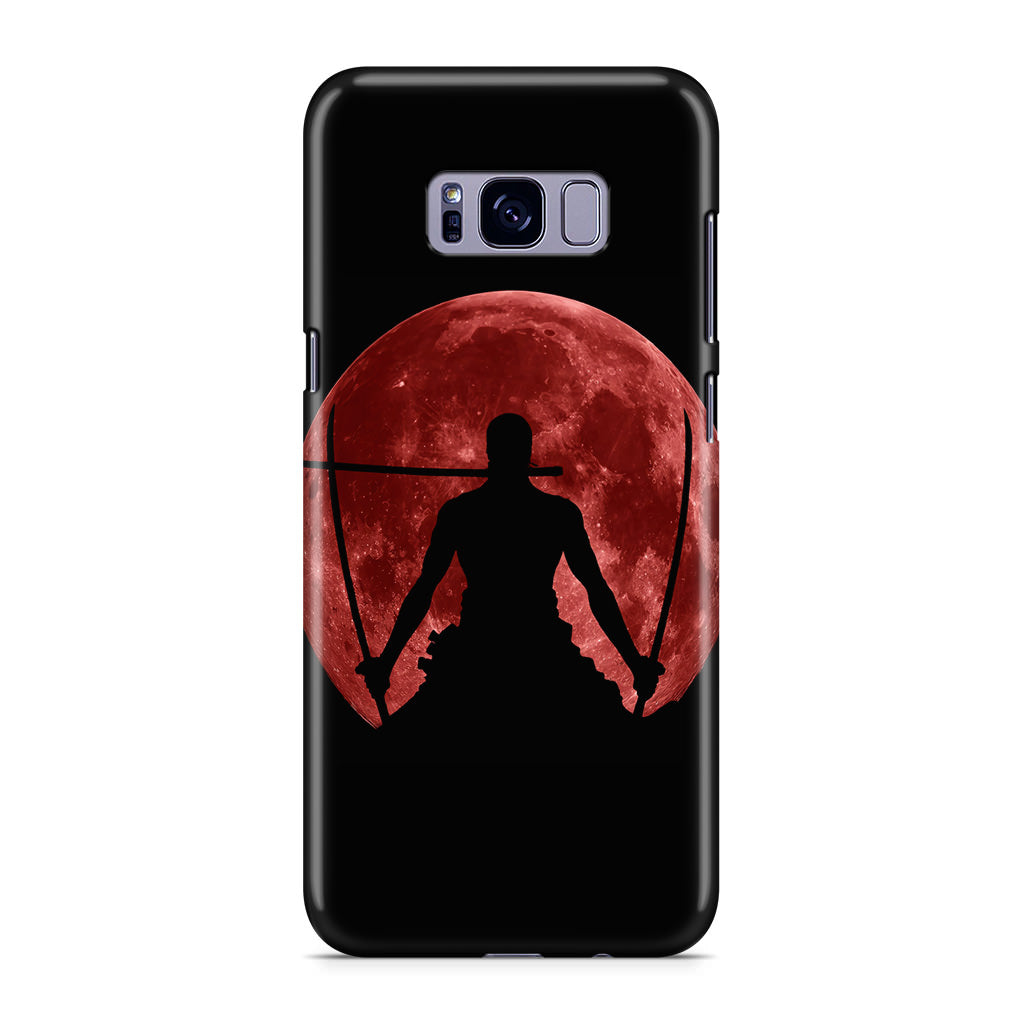 Silhouette Of Zoro In Santoryu Mode Galaxy S8 Case