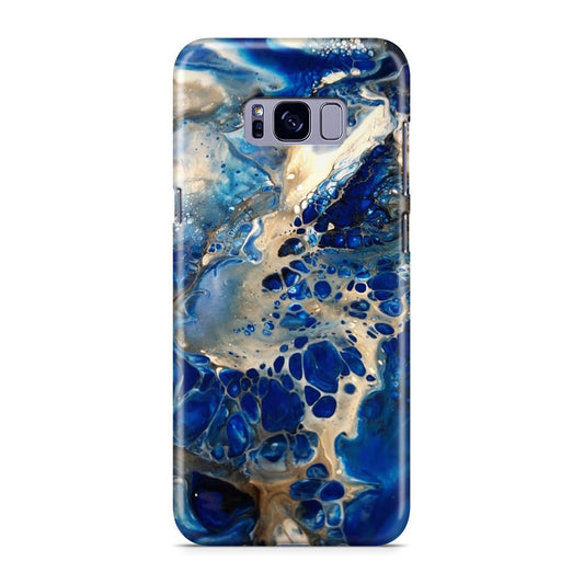 Abstract Golden Blue Paint Art Galaxy S8 Case