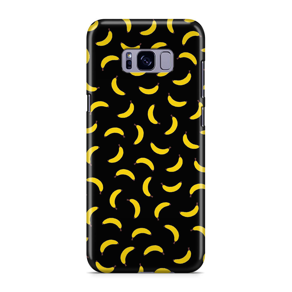 Bananas Fruit Pattern Black Galaxy S8 Case