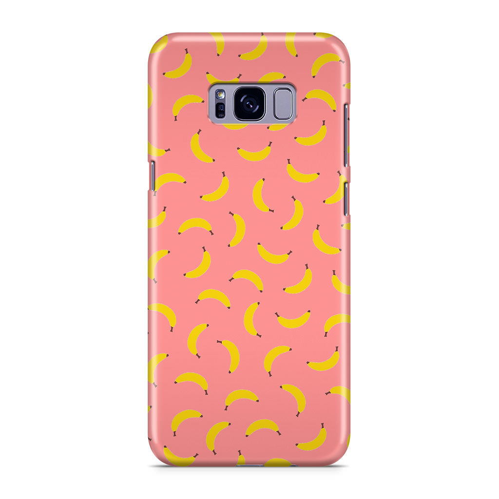 Bananas Fruit Pattern Pink Galaxy S8 Case