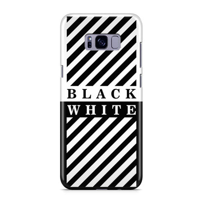 Black White Stripes Galaxy S8 Case