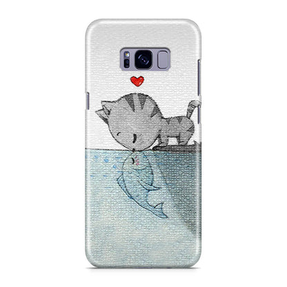 Cat Fish Kisses Galaxy S8 Case