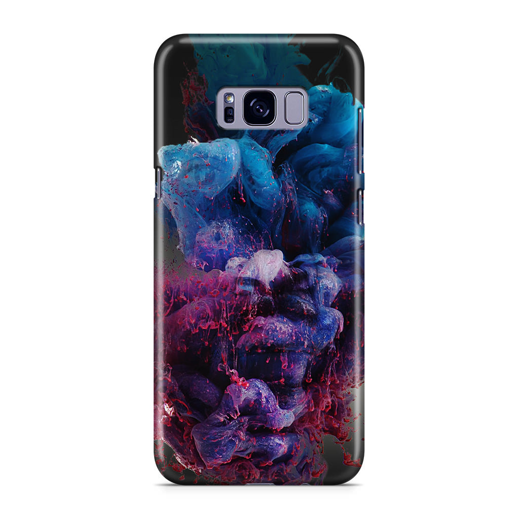 Colorful Dust Art on Black Galaxy S8 Case