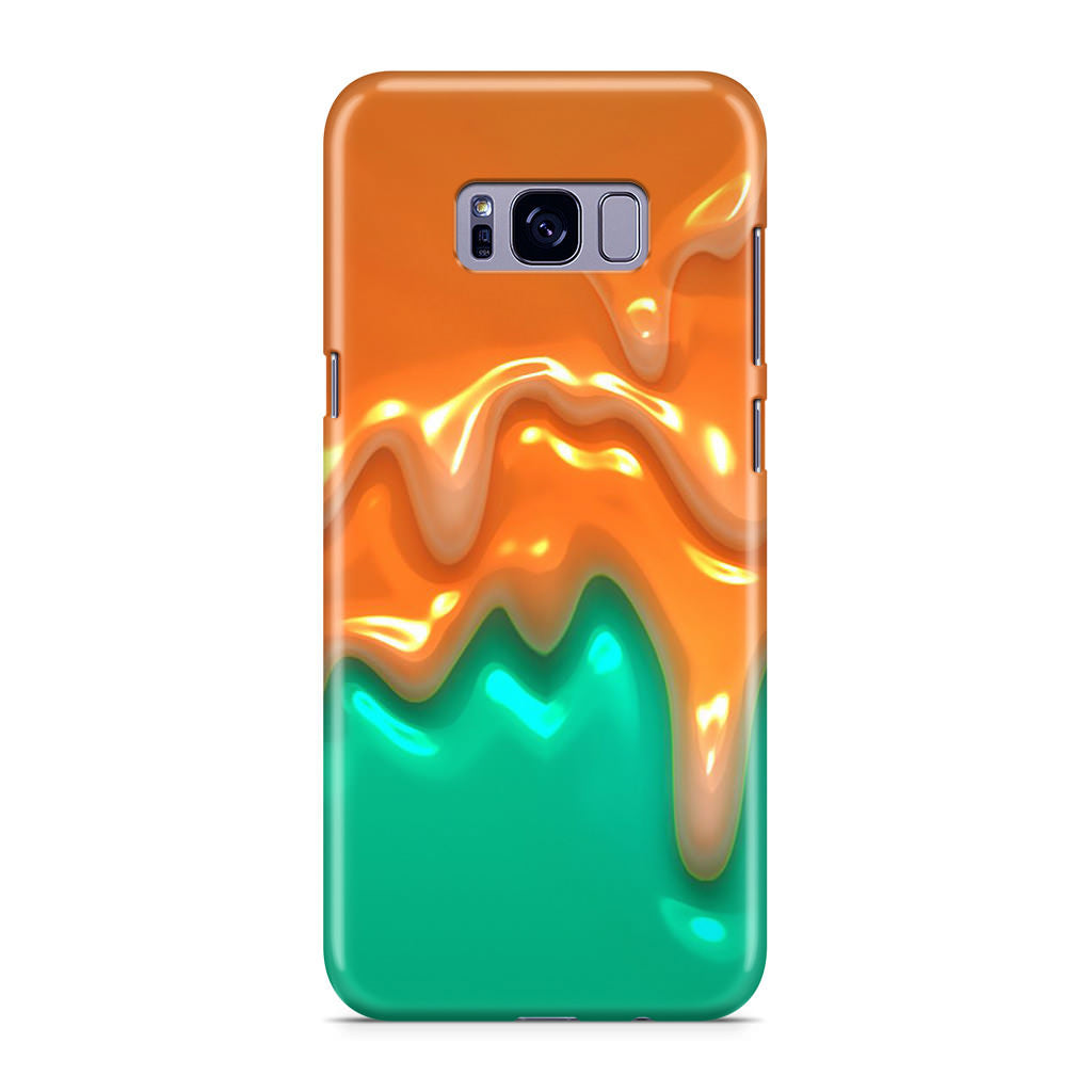 Orange Paint Dripping Galaxy S8 Case