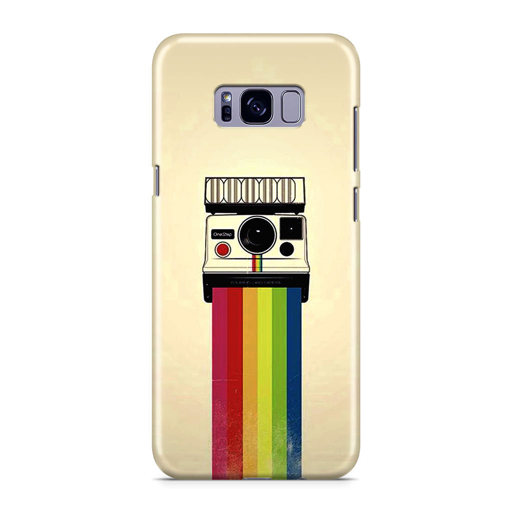 Polaroid Camera Colorful Rainbow Galaxy S8 Case