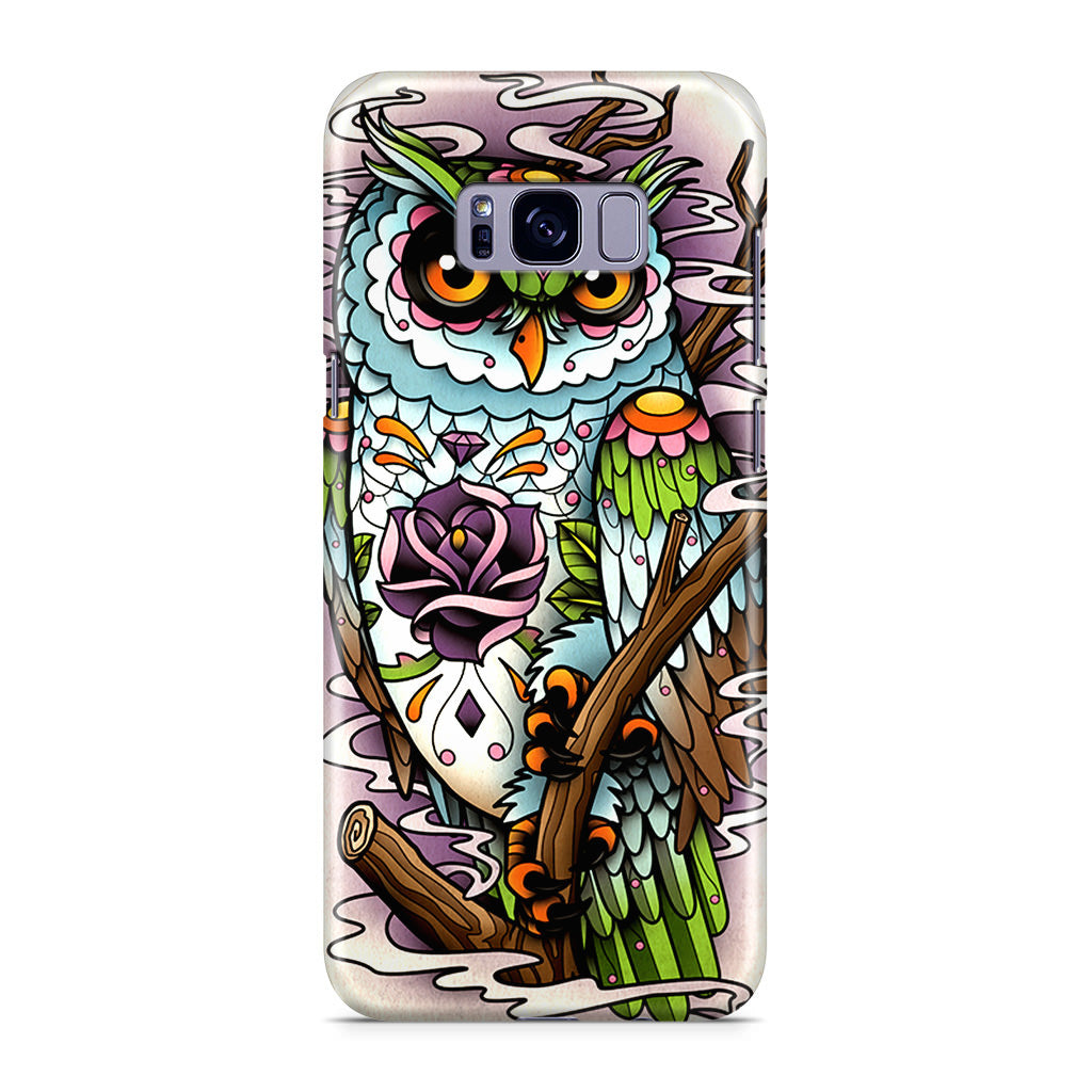 Sugar Skull Owl Tattoo Galaxy S8 Case