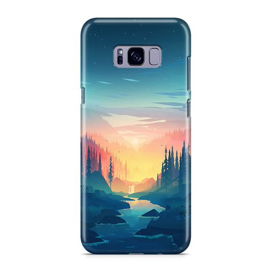 Sunset at The River Galaxy S8 Case