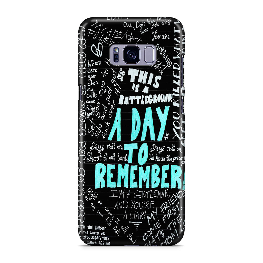 A Day To Remember Quote Galaxy S8 Plus Case