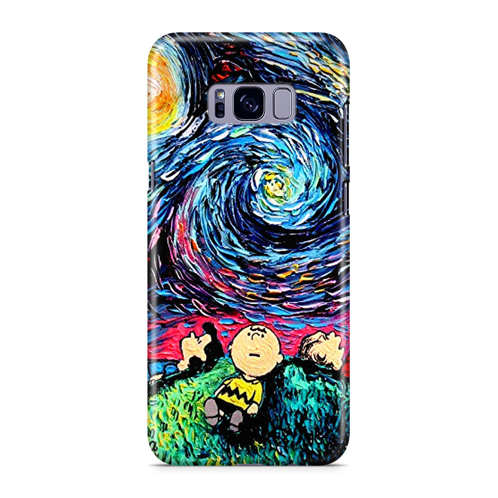 Peanuts At Starry Night Galaxy S8 Plus Case