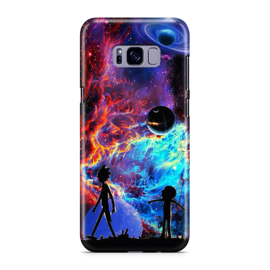 Rick And Morty Flat Galaxy Galaxy S8 Plus Case