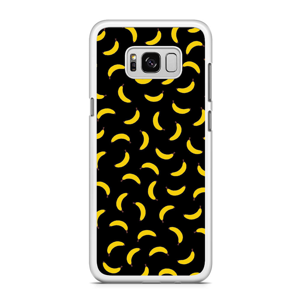 Bananas Fruit Pattern Black Galaxy S8 Plus Case