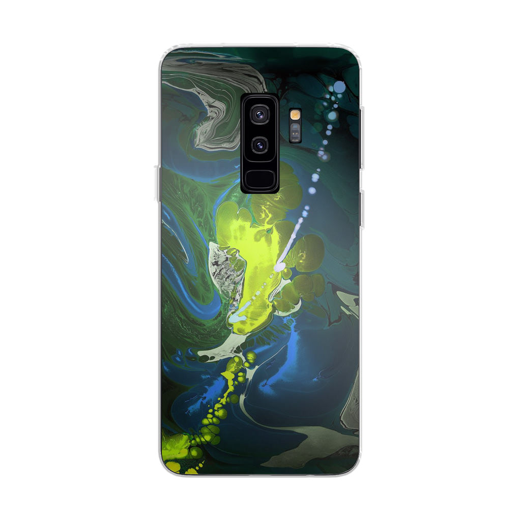 Abstract Green Blue Art Galaxy S9 Plus Case