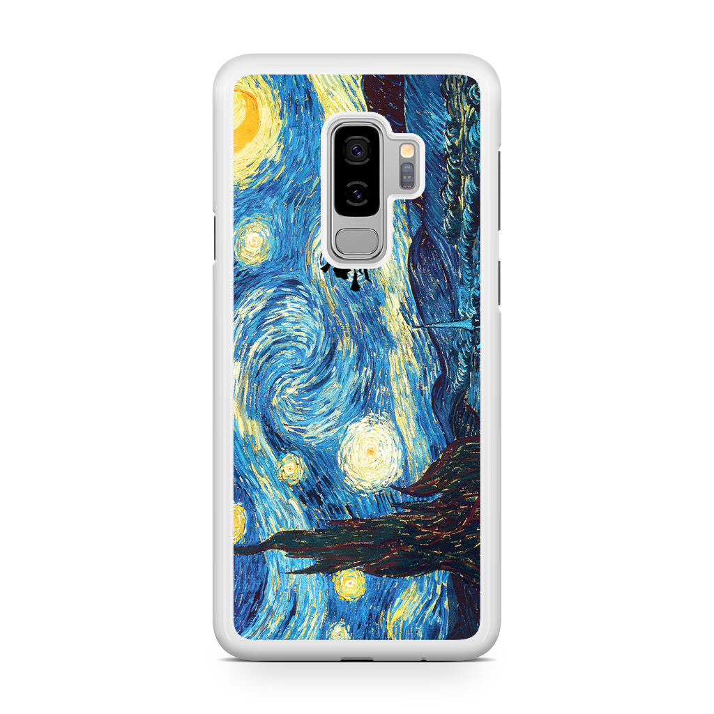 Witch Flying In Van Gogh Starry Night Galaxy S9 Plus Case