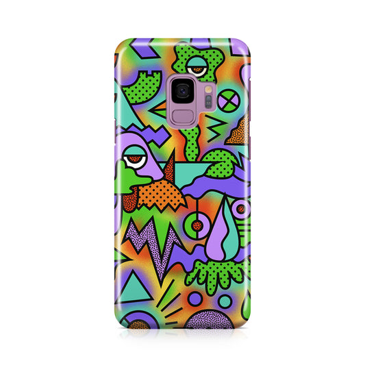 Abstract Colorful Doodle Art Galaxy S9 Case
