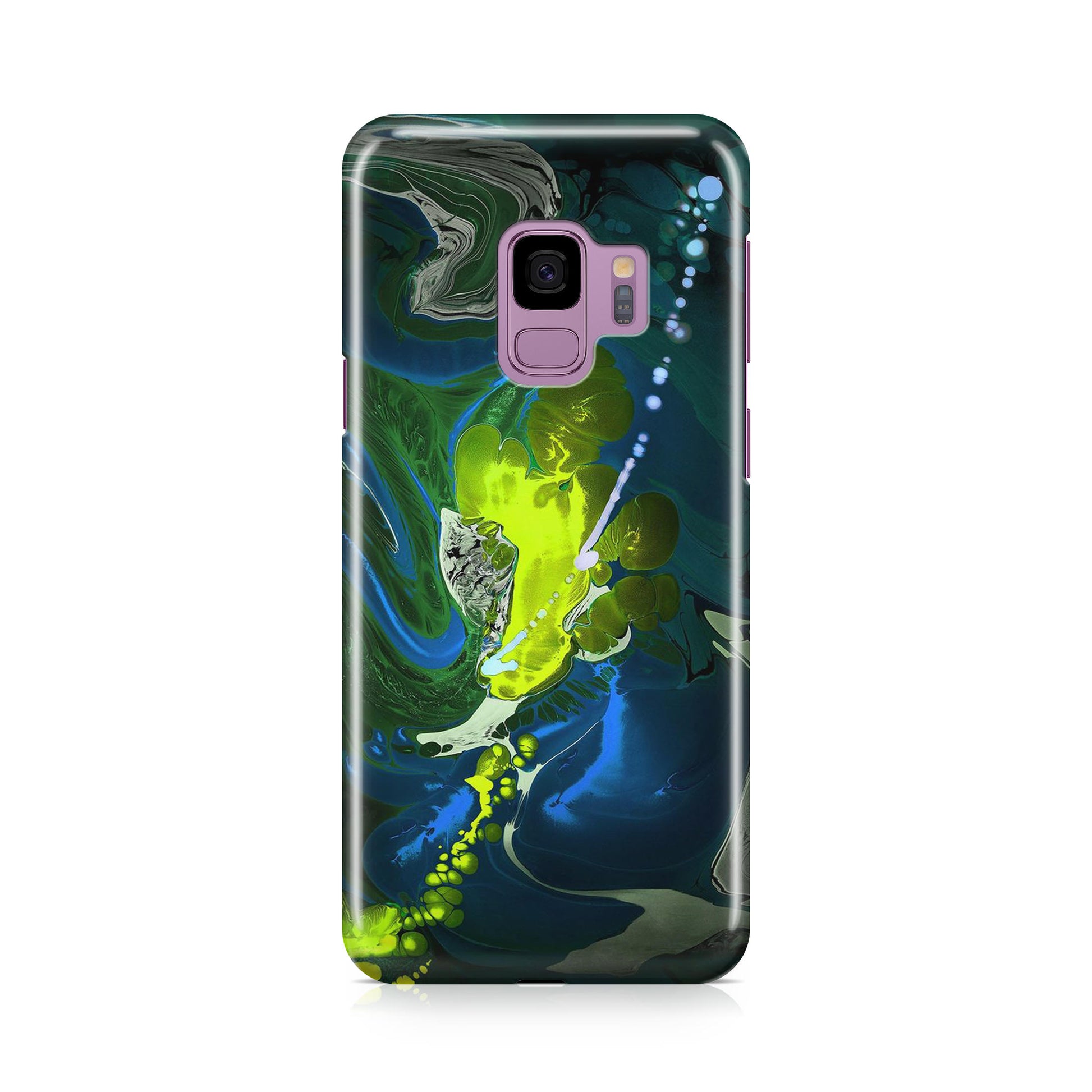 Abstract Green Blue Art Galaxy S9 Case