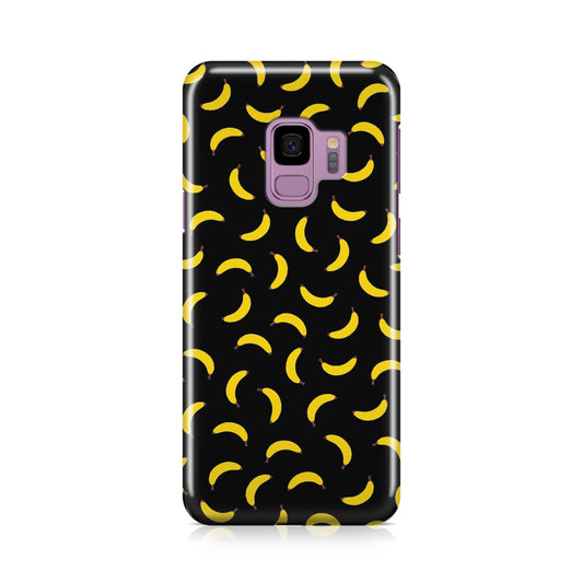 Bananas Fruit Pattern Black Galaxy S9 Case