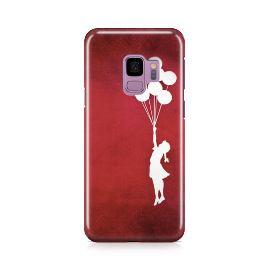 Banksy Girl With Balloons Red Galaxy S9 Case