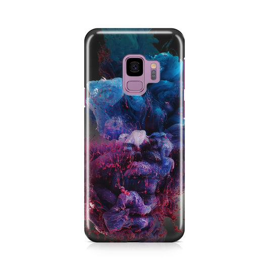 Colorful Dust Art on Black Galaxy S9 Case