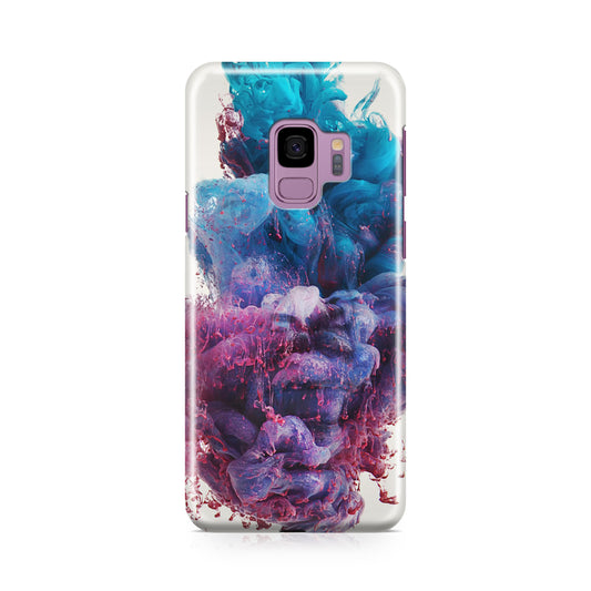 Colorful Dust Art on White Galaxy S9 Case