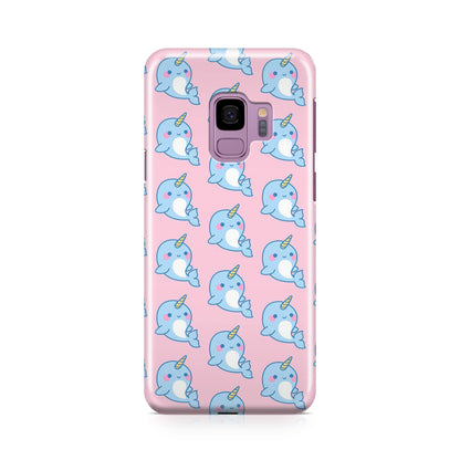 Horned Whales Pattern Galaxy S9 Case