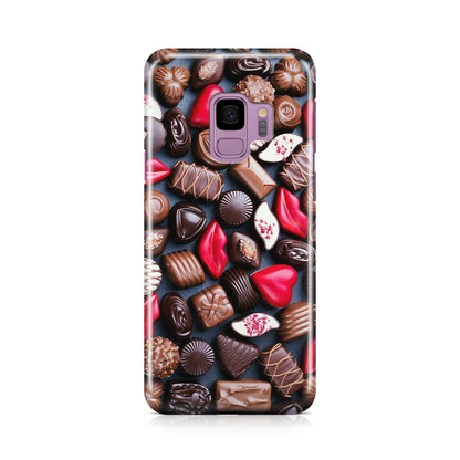 I Love Choco Pattern Galaxy S9 Case